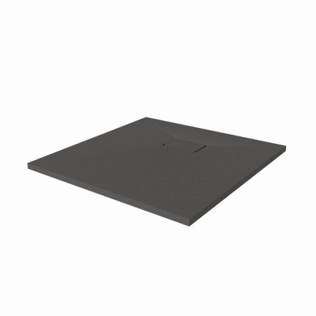 Receveur de douche 100x100 cm extra plat à poser ou à encastrer gris anthracite - SAPHIR
