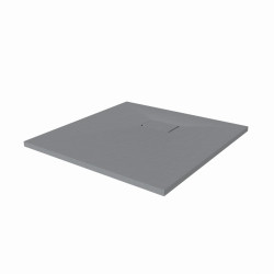 Receveur de douche 100x100 cm extra plat à poser ou à encastrer gris ciment - SAPHIR