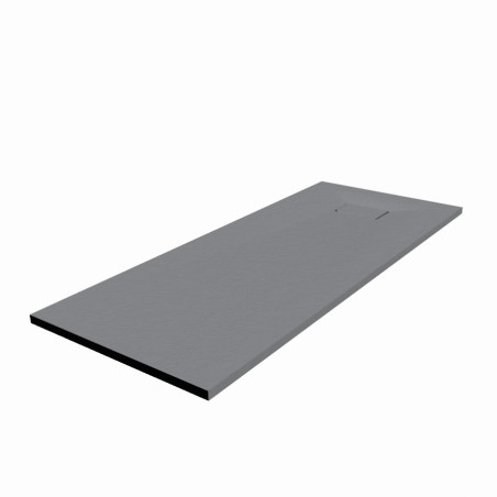 Receveur de douche 170x70 cm extra plat à poser ou à encastrer gris ciment - SAPHIR