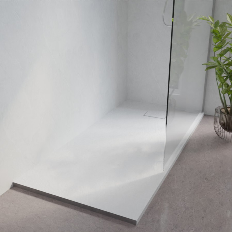 Receveur de douche 170x80 cm extra plat à poser ou à encastrer blanc - SAPHIR Receveur de douche 170x80 cm extra plat à poser ou à encastrer blanc - SAPHIR