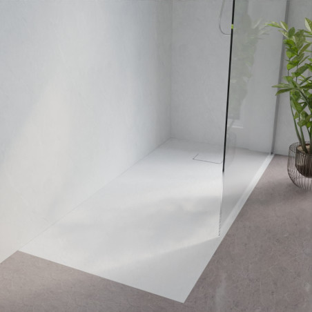 Receveur de douche 170x80 cm extra plat à poser ou à encastrer blanc - SAPHIR