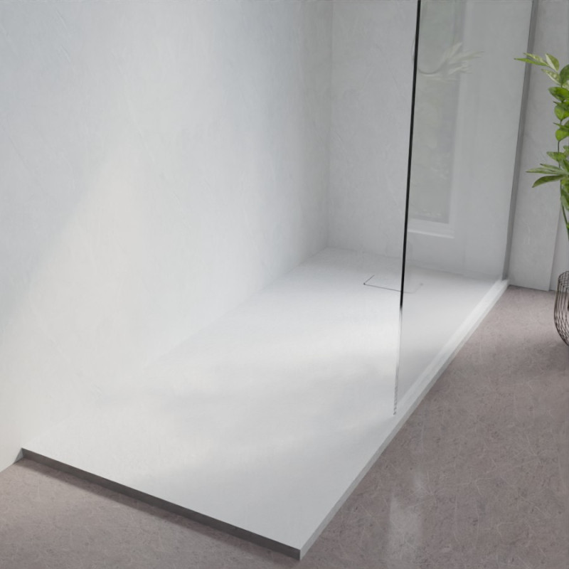 Receveur de douche 180x80 cm extra plat à poser ou à encastrer blanc - SAPHIR Receveur de douche 180x80 cm extra plat à poser ou à encastrer blanc - SAPHIR