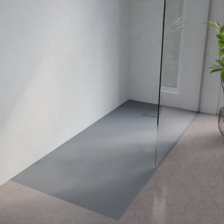 Receveur de douche 180x80 cm extra plat à poser ou à encastrer gris ciment - SAPHIR