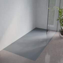 Receveur de douche 190x90 cm extra plat à poser ou à encastrer gris ciment - SAPHIR
