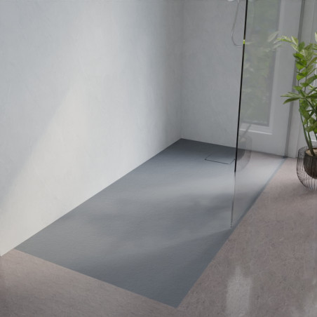 Receveur de douche 190x90 cm extra plat à poser ou à encastrer gris ciment - SAPHIR