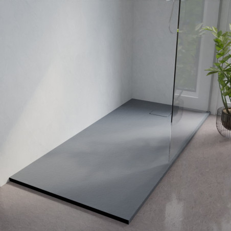 Receveur de douche 190x90 cm extra plat à poser ou à encastrer gris ciment - SAPHIR
