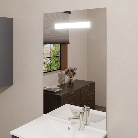 Miroir avec éclairage LED ELEGANCE - 70 cm x ht105 cm - sans interrupteur