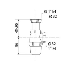 Siphon lavabo réglable PVC WIRQUIN