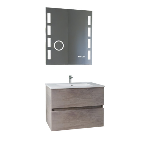 Meuble vasque tout inox ROSINOX 70 cm + miroir Excellence