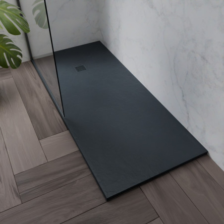 Receveur de douche 180x80 cm extra plat - DIAMANT - coloris gris anthracite