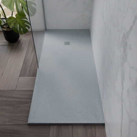 Receveur de douche 180x80 cm extra plat - DIAMANT - coloris gris ciment