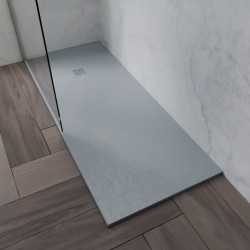 Receveur de douche 170x70 cm extra plat - DIAMANT - coloris gris ciment