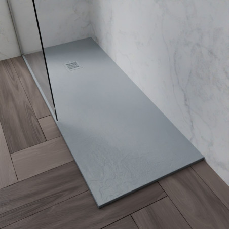 Receveur de douche 170x70 cm extra plat - DIAMANT - coloris gris ciment