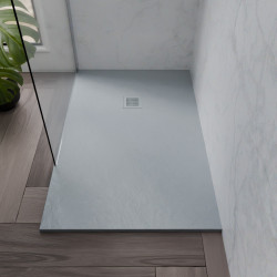 Receveur de douche 140x90 cm extra plat - DIAMANT - coloris gris ciment