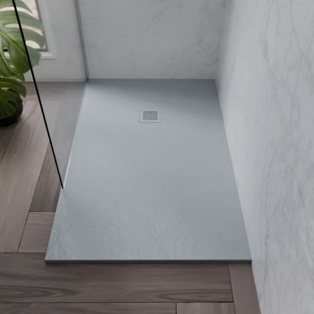 Receveur de douche 140x90 cm extra plat - DIAMANT - coloris gris ciment