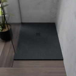 Receveur de douche 100x80 cm extra plat - DIAMANT - coloris gris anthracite
