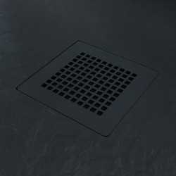 Receveur de douche 100x80 cm extra plat - DIAMANT zoom sur la grille et coloris anthracite