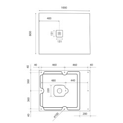 Receveur de douche 100x80 cm extra plat - DIAMANT