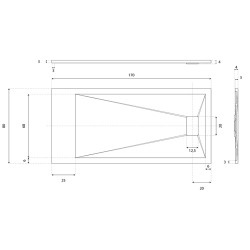 Receveur de douche 170x80 cm extra plat - SAPHIR