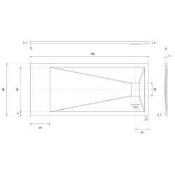 Receveur de douche 180x80 cm extra plat - SAPHIR