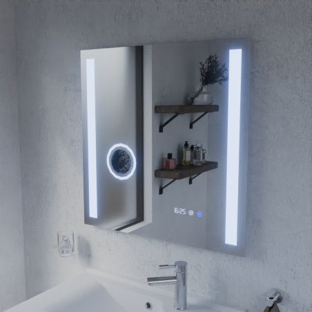 Miroir avec éclairage LED variable DUETTO - 70 cm x 70 cm  - Lumière froide