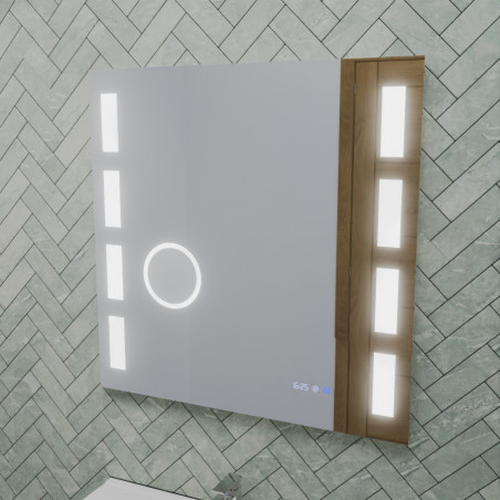 Miroir avec éclairage LED variable EXCELL PLUS - 70 cm x 70 cm - Lumière neutre