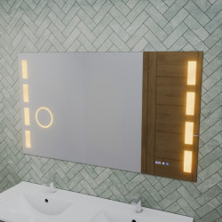 Miroir avec éclairage LED variable EXCELL PLUS - 120 cm x 70 cm - Lumière chaude