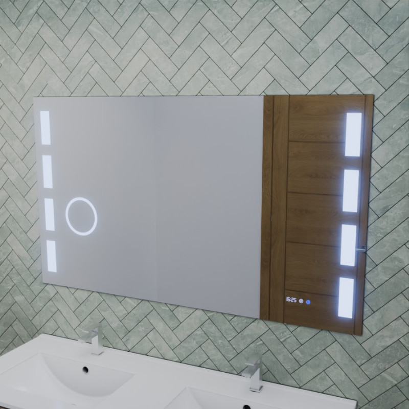 Miroir avec éclairage LED variable EXCELL PLUS - 120 cm x 70 cm - Lumière froide Miroir avec éclairage LED variable EXCELL PLUS - 120 cm x 70 cm - Lumière froide