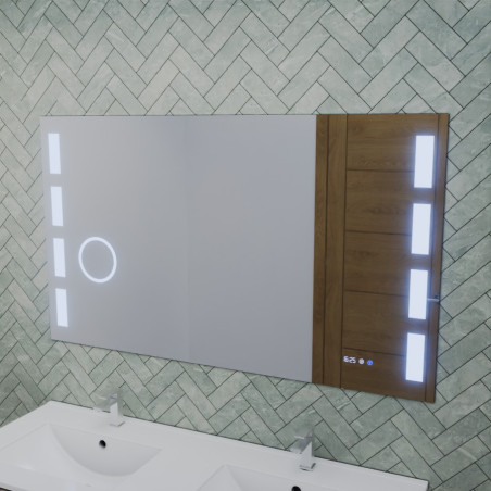 Miroir avec éclairage LED variable EXCELL PLUS - 120 cm x 70 cm - Lumière froide