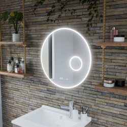 Miroir avec éclairage LED variable RONDI PLUS - Diamètre 60 cm - Lumière neutre