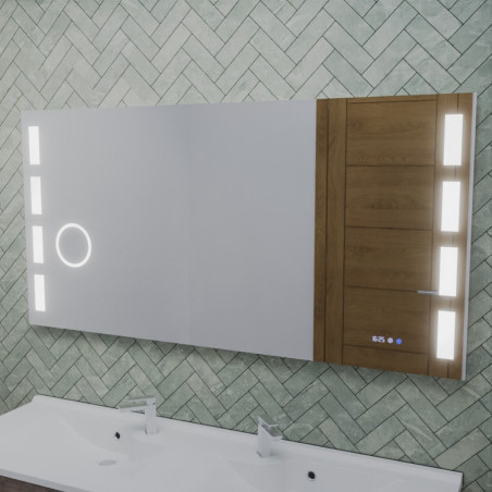 Miroir avec éclairage LED variable EXCELL PLUS - 140 cm x 70 cm - Lumière neutre