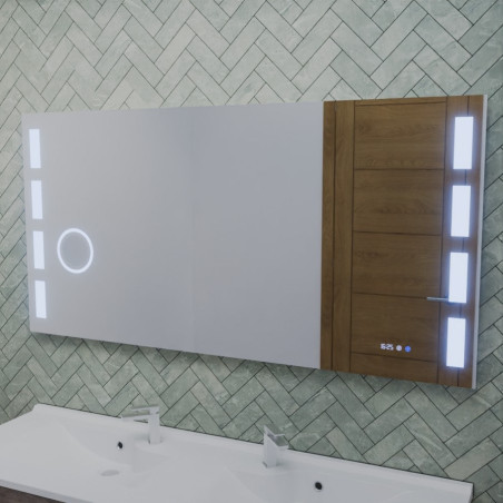 Miroir avec éclairage LED variable EXCELL PLUS - 140 cm x 70 cm - Lumière froide