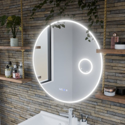 Miroir avec éclairage LED variable RONDI PLUS - Diamètre 80 cm - Lumière neutre