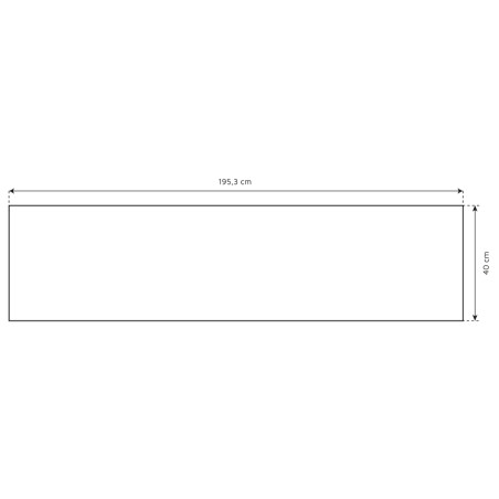 Plan de travail réversible en HPL pour comptoir bar d'extérieur - 195 x 40 cm
