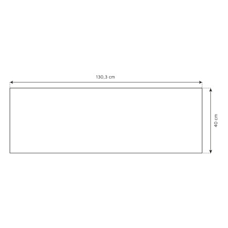 Plan de travail réversible en HPL pour comptoir bar d'extérieur - 130 x 40 cm