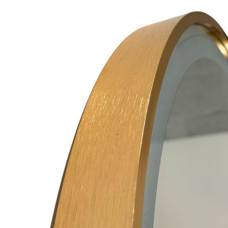 Miroir avec éclairage LED variable ORANA - Diamètre 80 cm - Contour cuivré