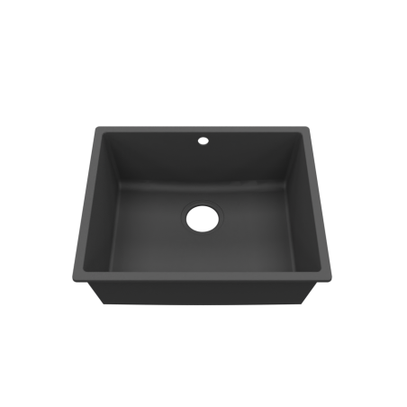 Kitchenette K02L-PT - Cuve RESIROC - évier 1 bac sans égouttoir - 54 x 44 cm - Noir