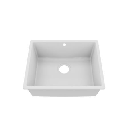 Kitchenette K07L-PT - 120 cm Cuve RESIROC - évier 1 bac sans égouttoir - 54 x 44 cm - Blanc