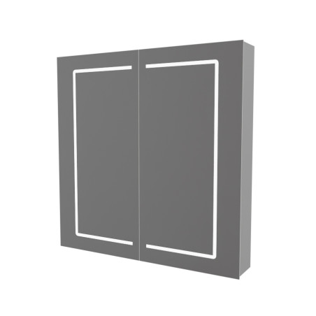 Armoire de toilette BOXLED - 70 cm avec portes miroir, éclairage LED intégré et prise 220 V à l'intérieur - Créazur FRANCE
