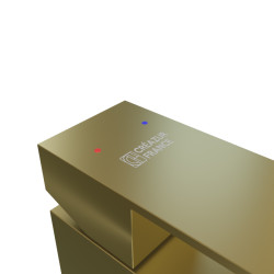 Mitigeur lavabo SUZY PLUS GOLD Doré zoom marquage logo CREAZUR FRANCE
