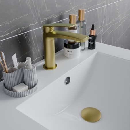 Mitigeur lavabo finition doré mat - KELLY GOLD 