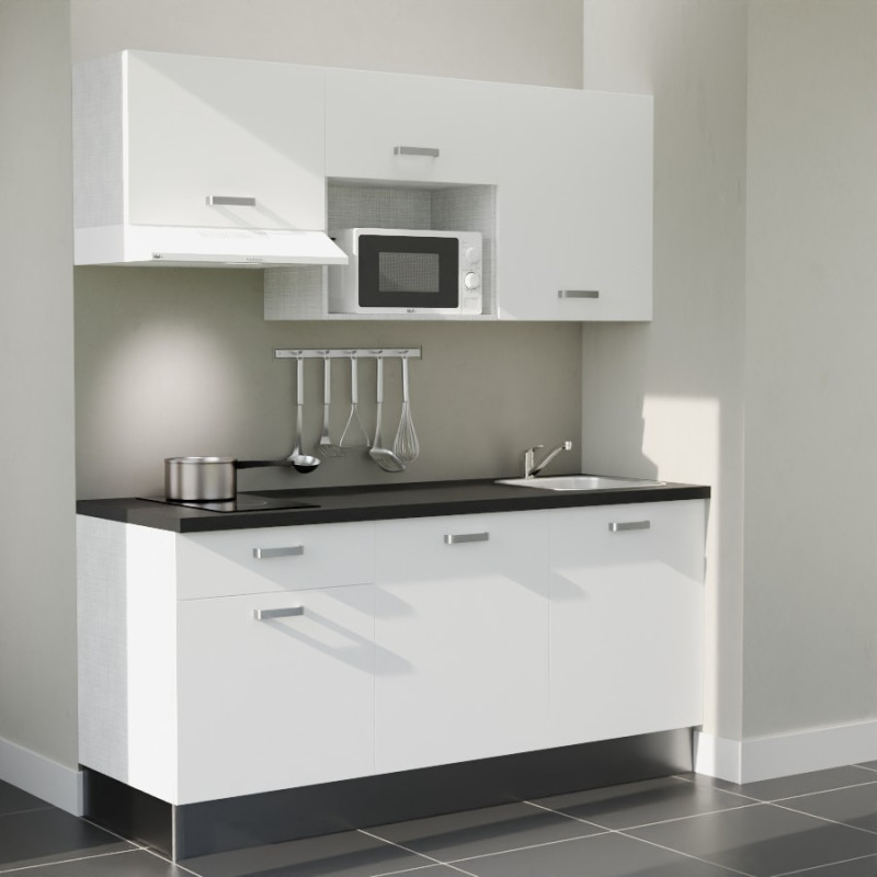 Kitchenette K30L-PT - 180 cm avec plan de travail et évier Kitchenette K30L-PT - 180 cm avec plan de travail et évier