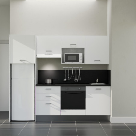 Kitchenette K37L-PT - 240 cm avec plan de travail et évier