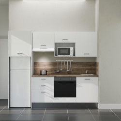 Kitchenette K37L-PT - 240 cm avec plan de travail et évier