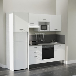 Kitchenette K37L-PT - 240 cm avec plan de travail et évier