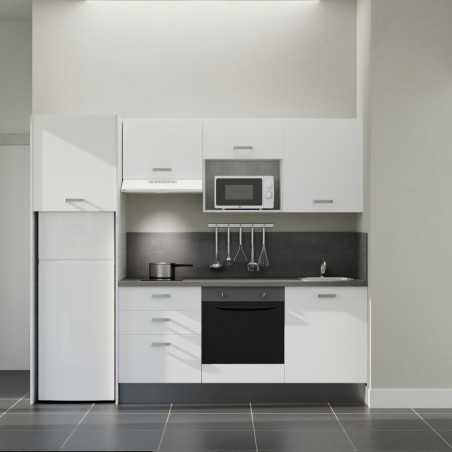 Kitchenette K37L-PT - 240 cm avec plan de travail et évier