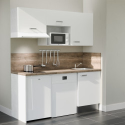 Kitchenette K55L-PT - 180 cm avec plan de travail et évier