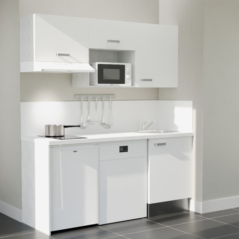 Kitchenette K55L-PT - 180 cm avec plan de travail et évier Kitchenette K55L-PT - 180 cm avec plan de travail et évier