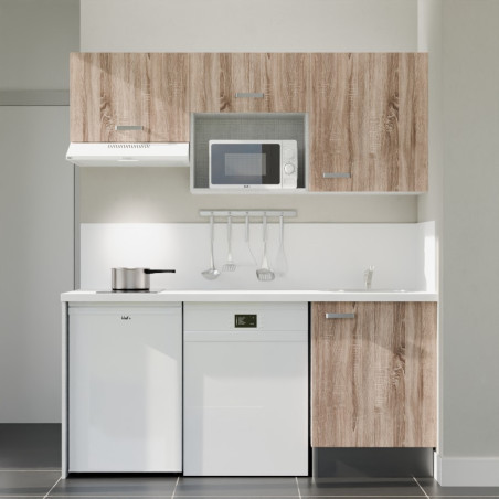 Kitchenette K55L-PT - 180 cm avec plan de travail et évier
