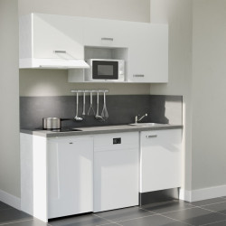 Kitchenette K55L-PT - 180 cm avec plan de travail et évier